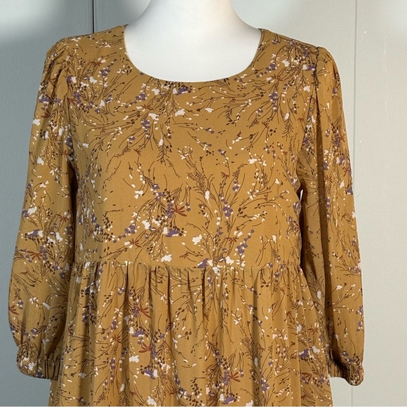 Code x Mode Floral Dress Women’s S Midi 3/4 Sleeveless Cottagecore Prairie - Picture 2 of 9